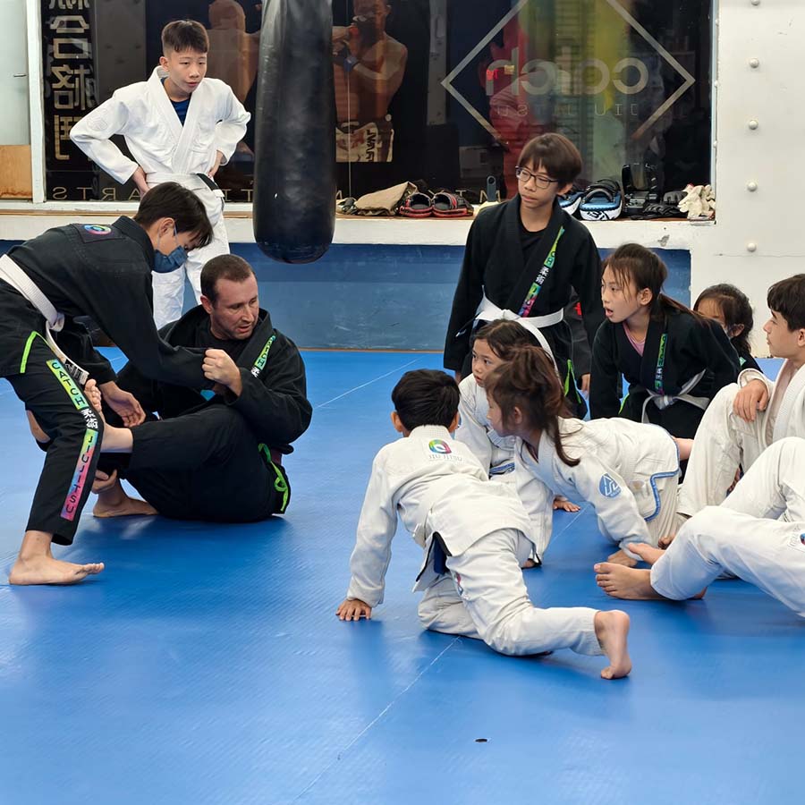Phil with students